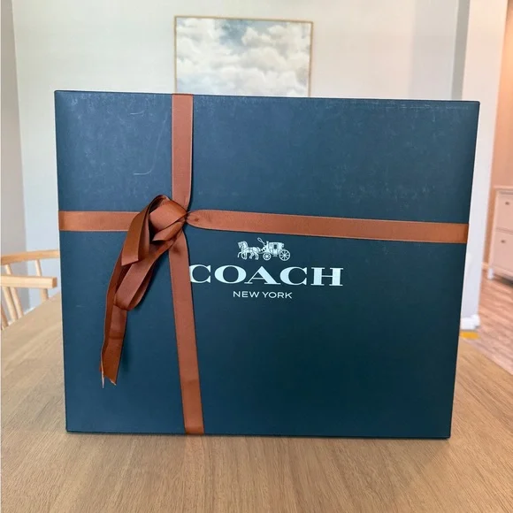 Coach Brown Clutch with Gold Accents - Picture 13 of 13